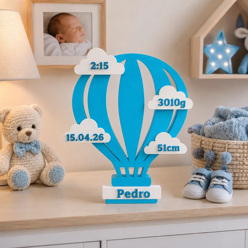 Balão Decorativo Personalizado com Dados de Nascimento